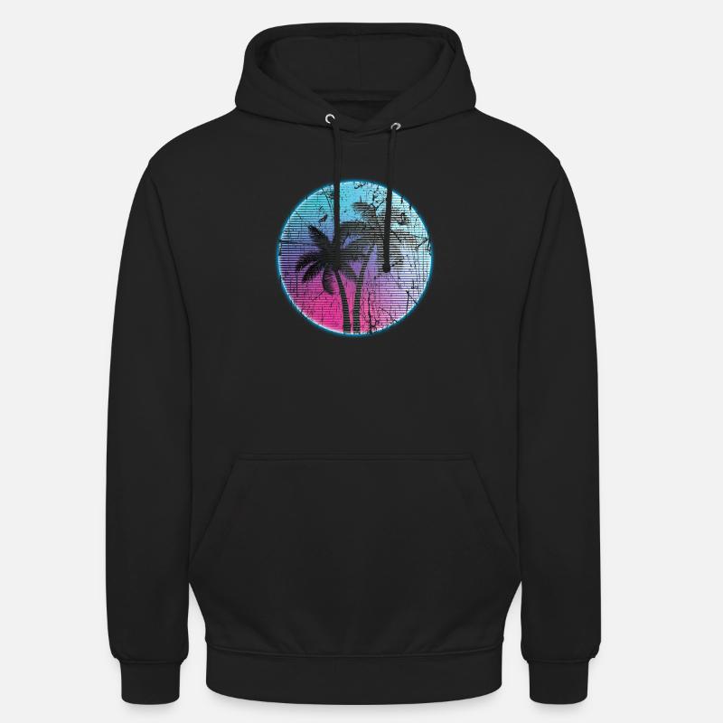 Synthwave Retro 80s - Sweat-shirt à capuche unisexe - noir