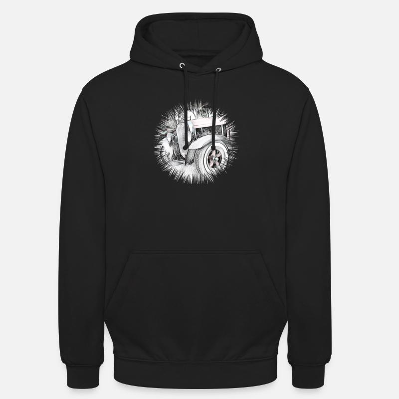 Hot Rod - Sweat-shirt à capuche unisexe - noir