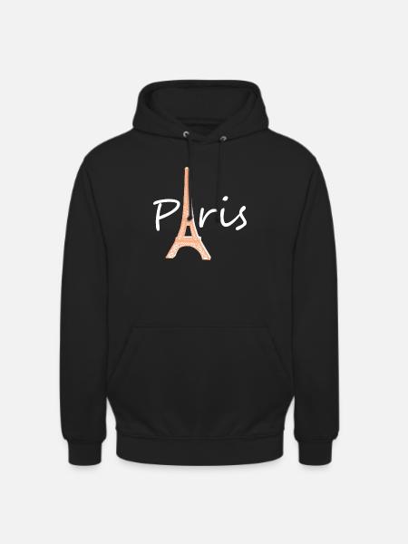 Paris Eiffel Tower France - Unisex Hoodie - black