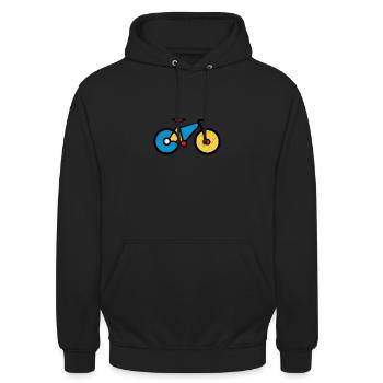 Mondrian Art Vélo Cyclisme Math Idée Cadeau - Sweat-shirt à capuche unisexe - noir - Devant - Alina (178cm) & Michal (187cm)