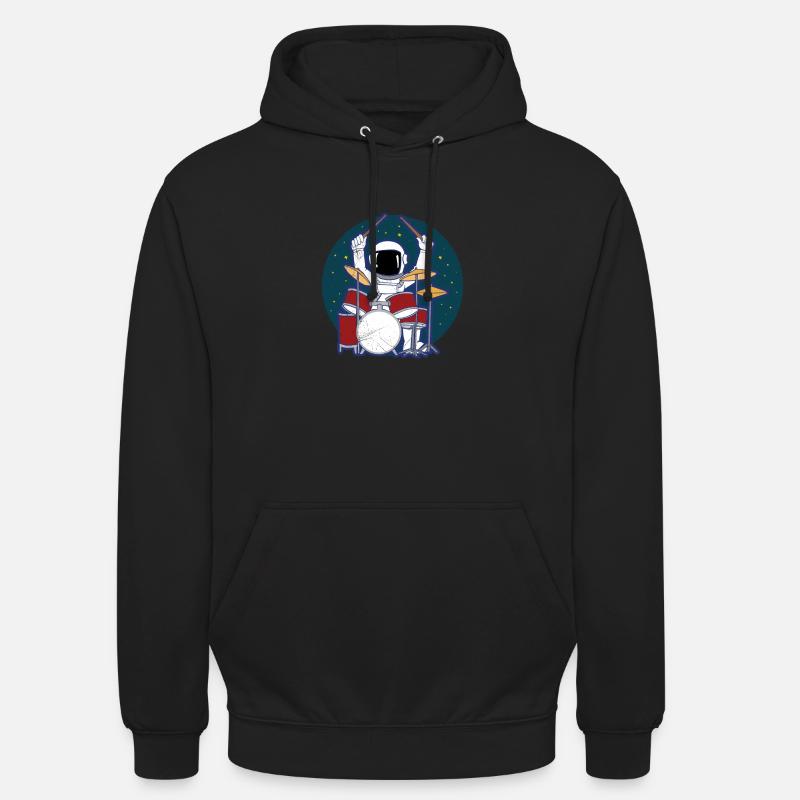Astronaut Drummer Space Lover Geschenkidee - Unisex Hoodie - Schwarz
