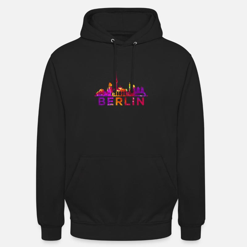 Berlin Skyline Impression Souvenir Idea regalo - Felpa con cappuccio unisex - nero