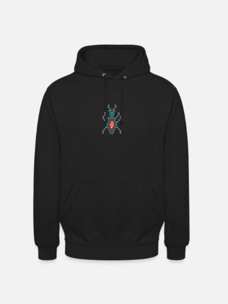 Symbole Maya Amour Éternel Le Tatouage Maquech Beetle - Sweat-shirt à capuche unisexe - noir