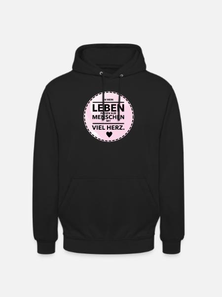 Leben - Unisex Hoodie - Schwarz