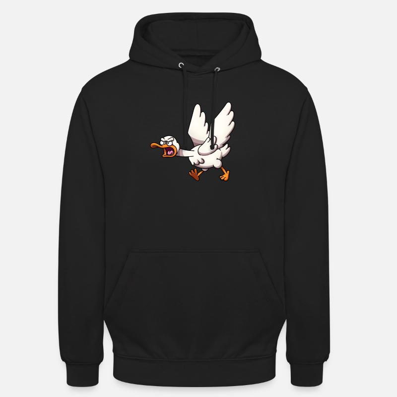 Attaquer l’oie - Sweat-shirt à capuche unisexe - noir