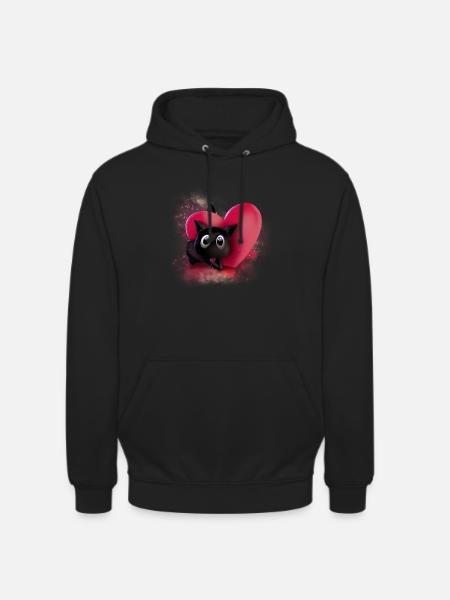 BlackKitten: Love - Unisex Hoodie - black