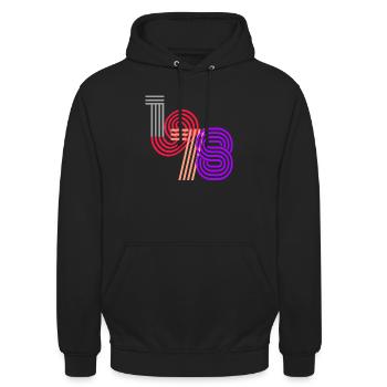 1978 - Unisex Hoodie - Schwarz - Vorne - Alina (178cm) & Michal (187cm)