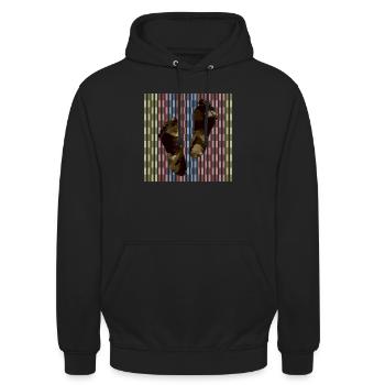 Füße - Unisex Hoodie - Schwarz - Vorne - Alina (178cm) & Michal (187cm)