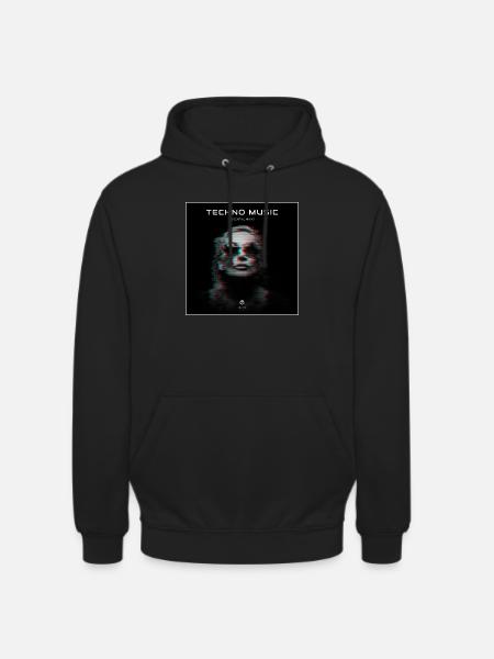 Techno music glitch - Unisex Hoodie - black