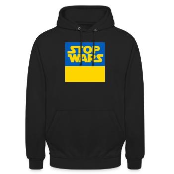 Ukraine - Sweat-shirt à capuche unisexe - noir - Devant - Alina (178cm) & Michal (187cm)