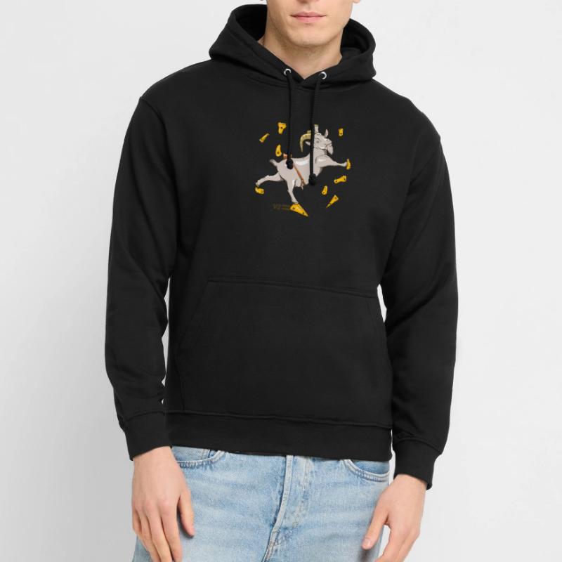 Escalada de rocas de cabra Sudadera con capucha unisex