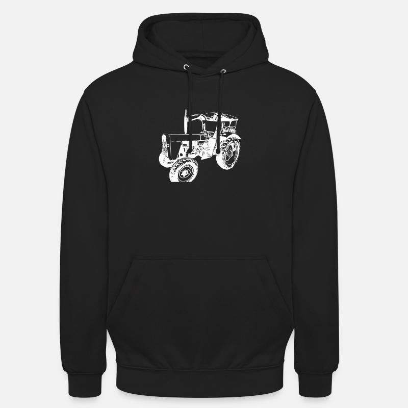 Tracteur - Sweat-shirt à capuche unisexe - noir