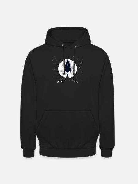 Silhouette rocket lift off - Unisex Hoodie - black