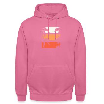 Conception de couleurs vives - Sweat-shirt à capuche unisexe - rose - Devant - Alina (178cm) & Michal (187cm)