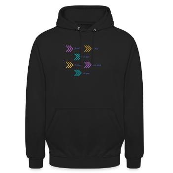 be you - Unisex Hoodie - Schwarz - Vorne - Alina (178cm) & Michal (187cm)