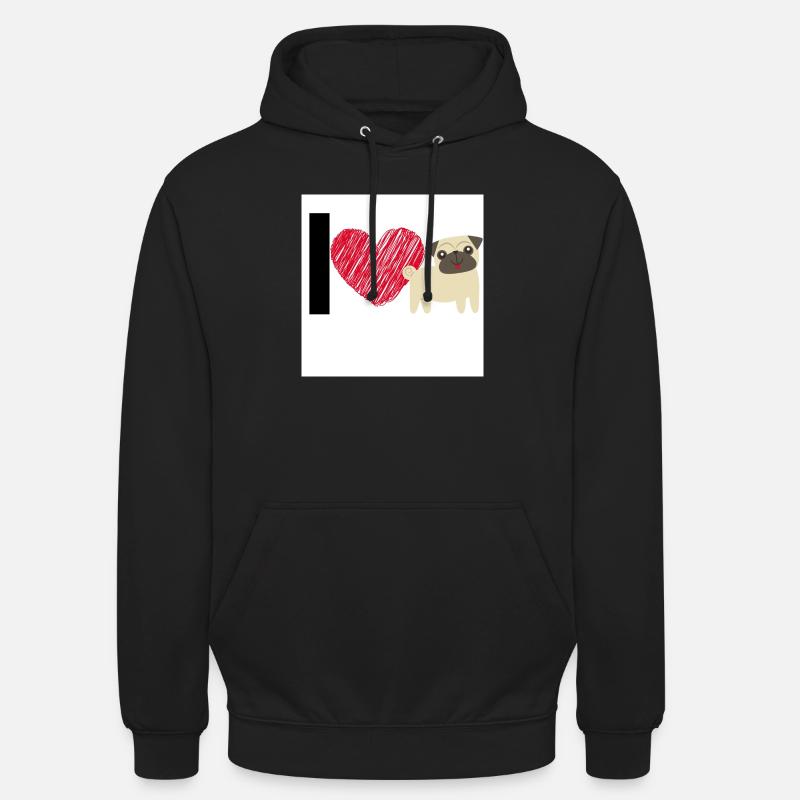 Mops - Unisex Hoodie - Schwarz