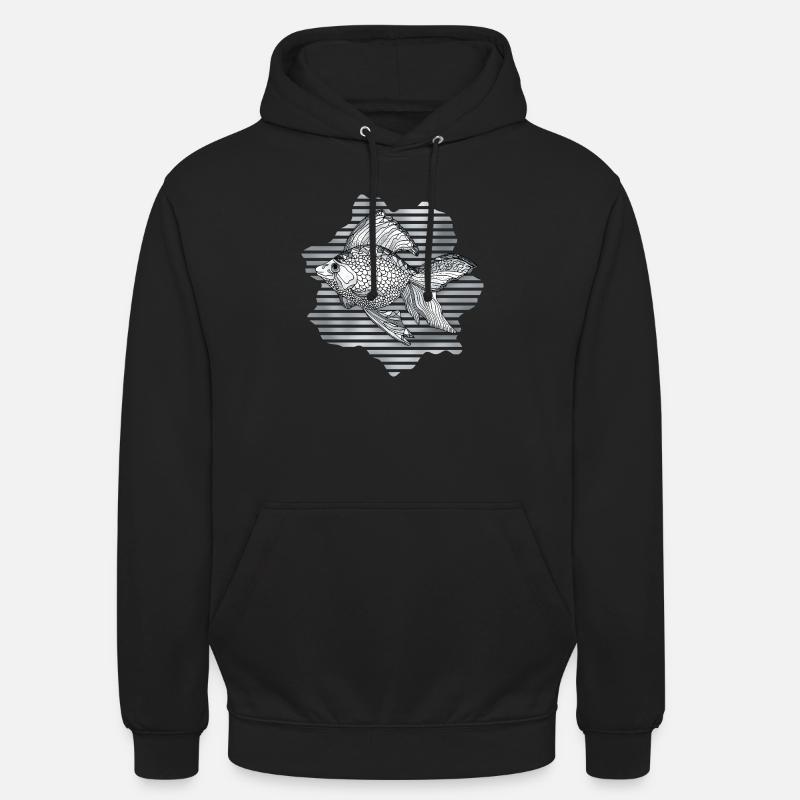 Poisson - Sweat-shirt à capuche unisexe - noir