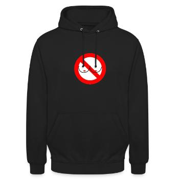 No Tits / Keine Brüste - Unisex Hoodie - Schwarz - Vorne - Alina (178cm) & Michal (187cm)