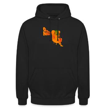 GUTE NACHT - Unisex Hoodie - Schwarz - Vorne - Alina (178cm) & Michal (187cm)