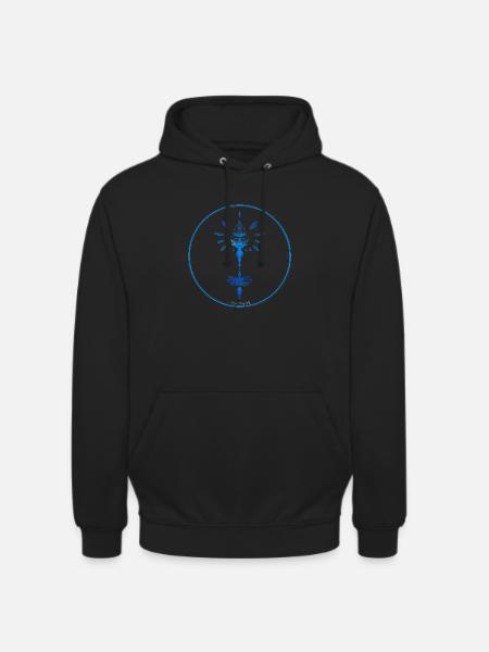 Mystique Collection ~ light blue ~ n°7 - Unisex Hoodie - black