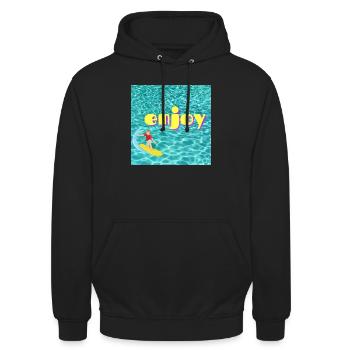 summer time - Unisex Hoodie - Schwarz - Vorne - Alina (178cm) & Michal (187cm)