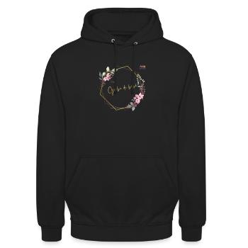 Design by Gerbe de bébé - Unisex Hoodie - Schwarz - Vorne - Alina (178cm) & Michal (187cm)