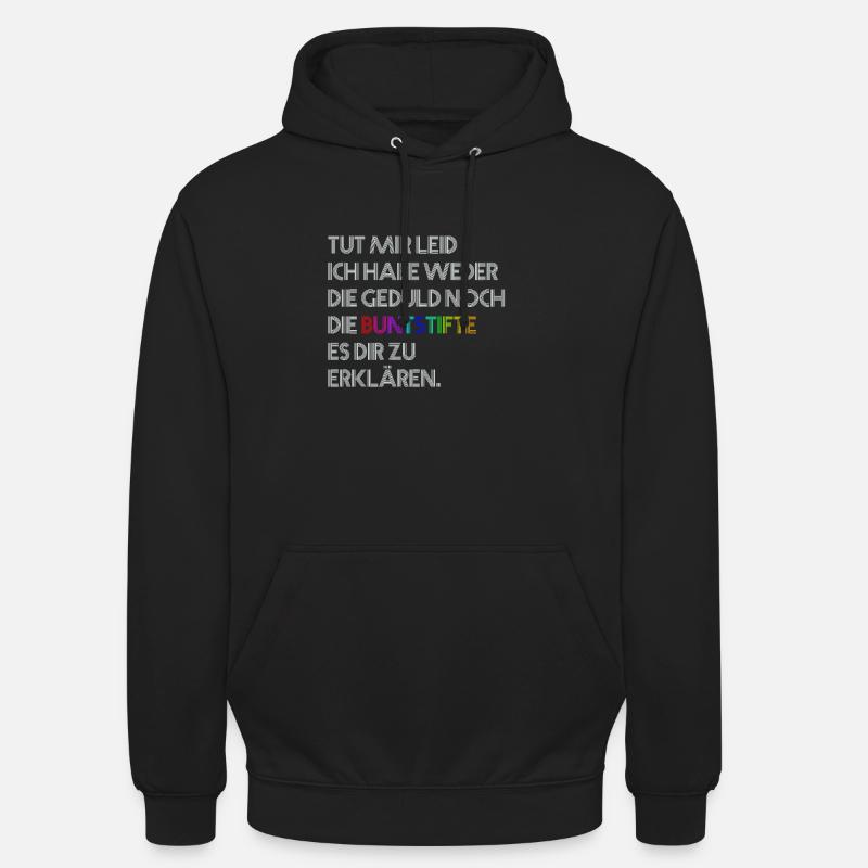 Buntstifte - Unisex Hoodie - Schwarz