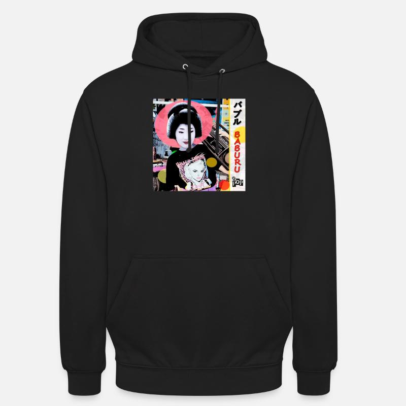 baburu - Sweat-shirt à capuche unisexe - noir