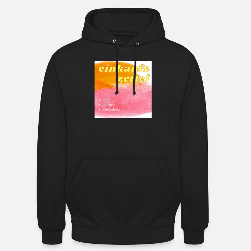 einkaufszettel - Unisex Hoodie - Schwarz