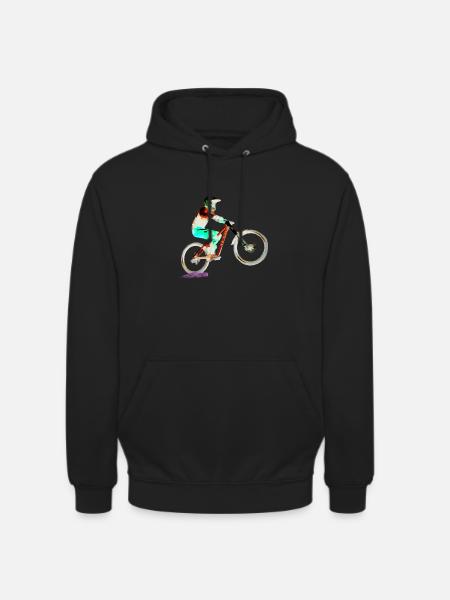 vtt mtb downhill - Sweat-shirt à capuche unisexe - noir