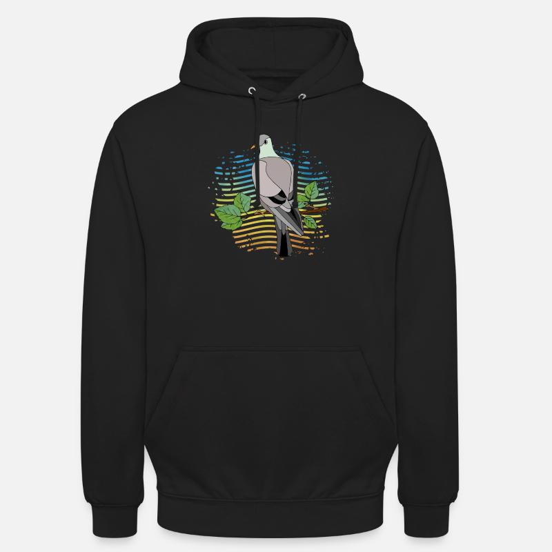 Oiseau - Sweat-shirt à capuche unisexe - noir
