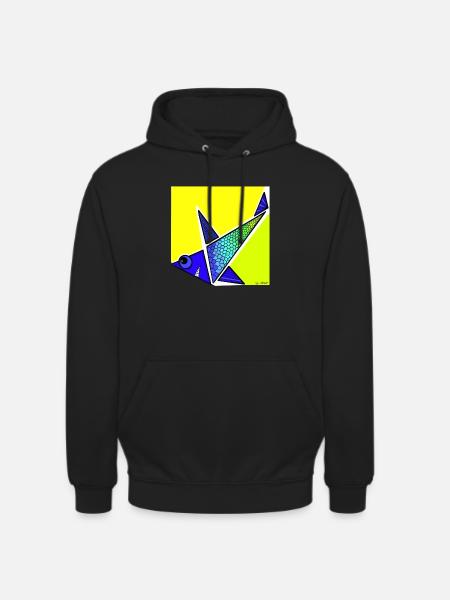 Mr fish - Sweat-shirt à capuche unisexe - noir