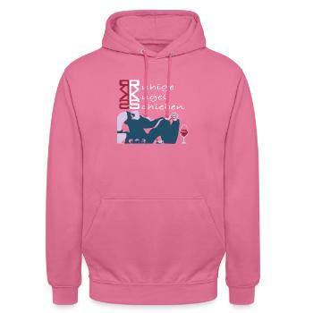 Ruhige Kugel Schieben - Unisex Hoodie - Pink - Vorne - Alina (178cm) & Michal (187cm)