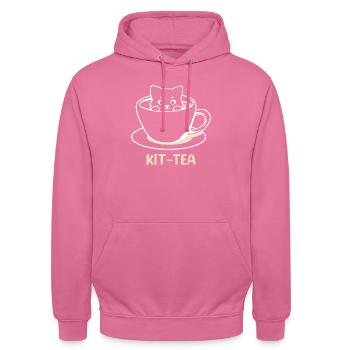 Kit - Thé - Sweat-shirt à capuche unisexe - rose - Devant - Alina (178cm) & Michal (187cm)