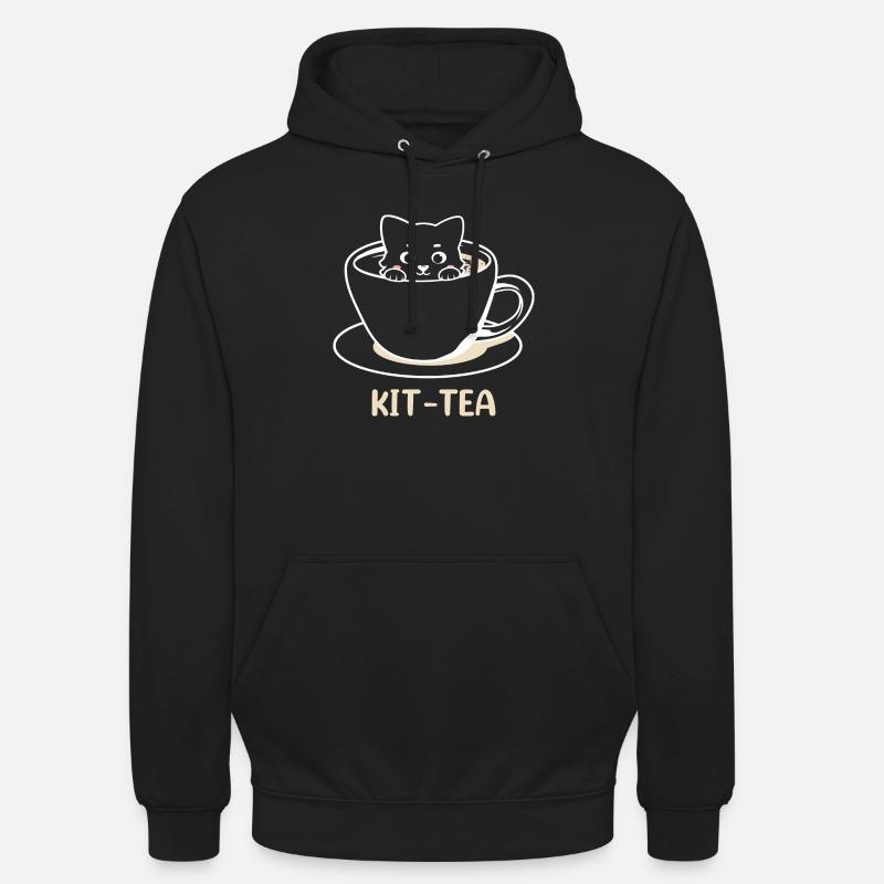 Kit - Thé - Sweat-shirt à capuche unisexe - noir