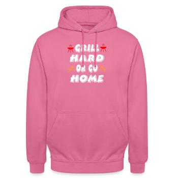 Griller - Sweat-shirt à capuche unisexe - rose - Devant - Alina (178cm) & Michal (187cm)