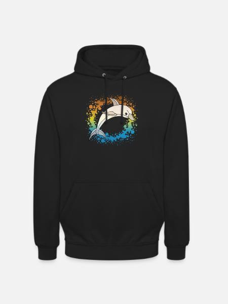 Delfin - Unisex Hoodie - Schwarz