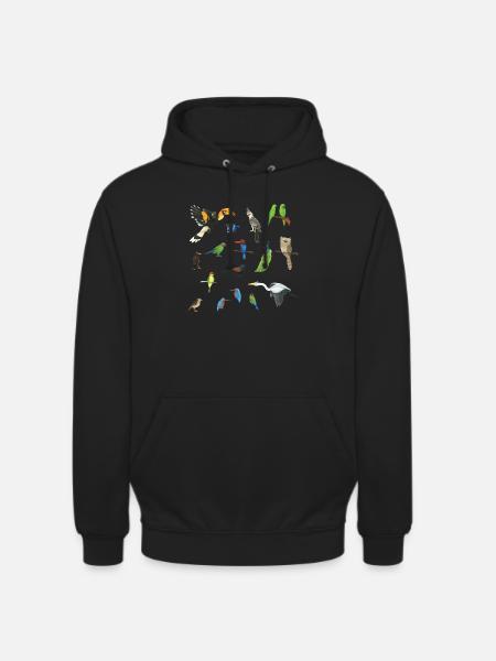 Asiens Vögel - Unisex Hoodie - Schwarz