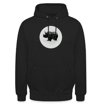 SanctumX black rhino - Unisex Hoodie - black - Front - Alina (178cm) & Michal (187cm)