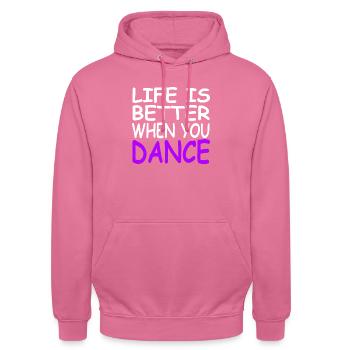 Dance - Unisex Hoodie - pink - Front - Alina (178cm) & Michal (187cm)