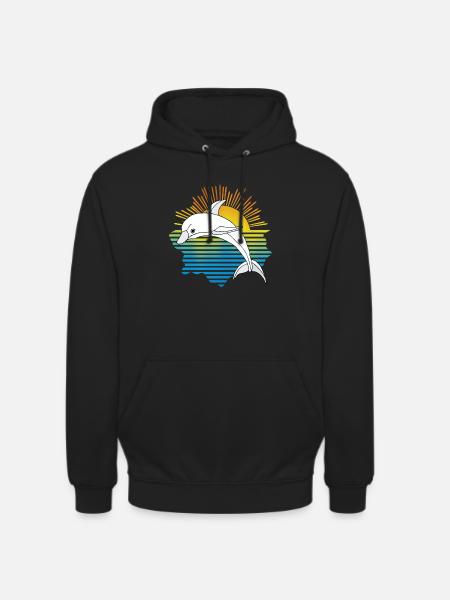 Delfin - Unisex Hoodie - Schwarz