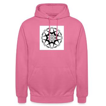 Psy Mandala - Unisex Hoodie - Pink - Vorne - Alina (178cm) & Michal (187cm)