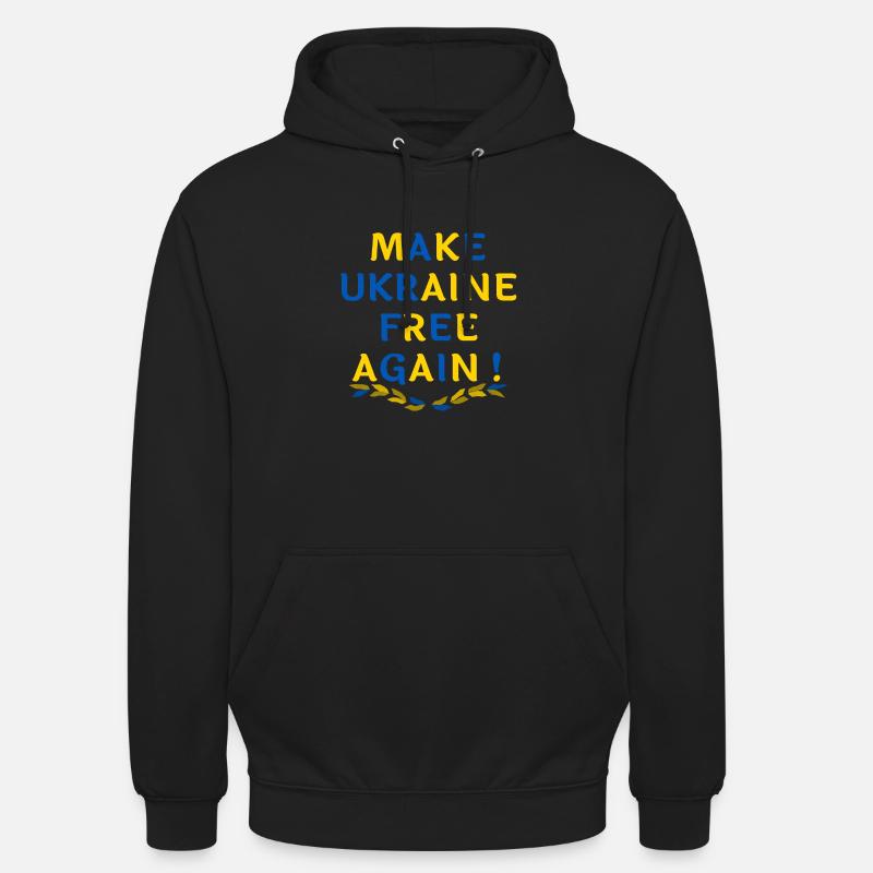 Ukraine - Sweat-shirt à capuche unisexe - noir
