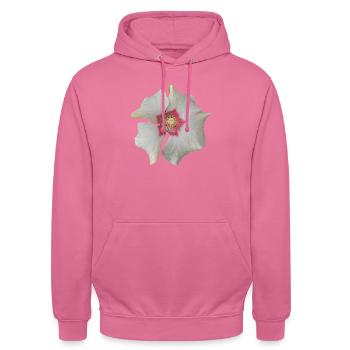 weiss blume rot - Unisex Hoodie - Pink - Vorne - Alina (178cm) & Michal (187cm)