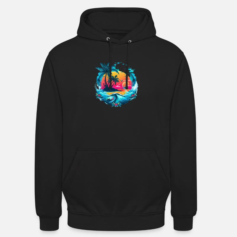 Vacances sous les tropiques - Sweat-shirt à capuche unisexe - noir