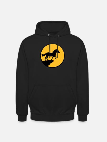 Standing Horse Cliff Moon - Unisex Hoodie - black