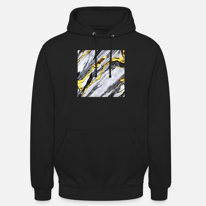 Marble gold structure - Unisex Hoodie - black