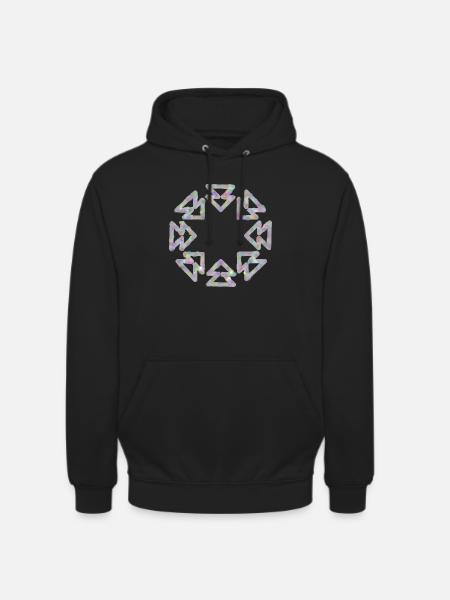 Snowflake Pattern Christmas Winter Gift - Unisex Hoodie - black
