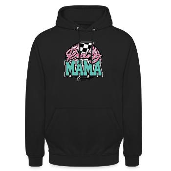 Maman de course - Sweat-shirt à capuche unisexe - noir - Devant - Alina (178cm) & Michal (187cm)