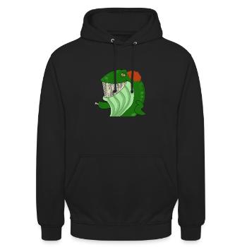 Zombie Whale - Unisex Hoodie - Schwarz - Vorne - Alina (178cm) & Michal (187cm)